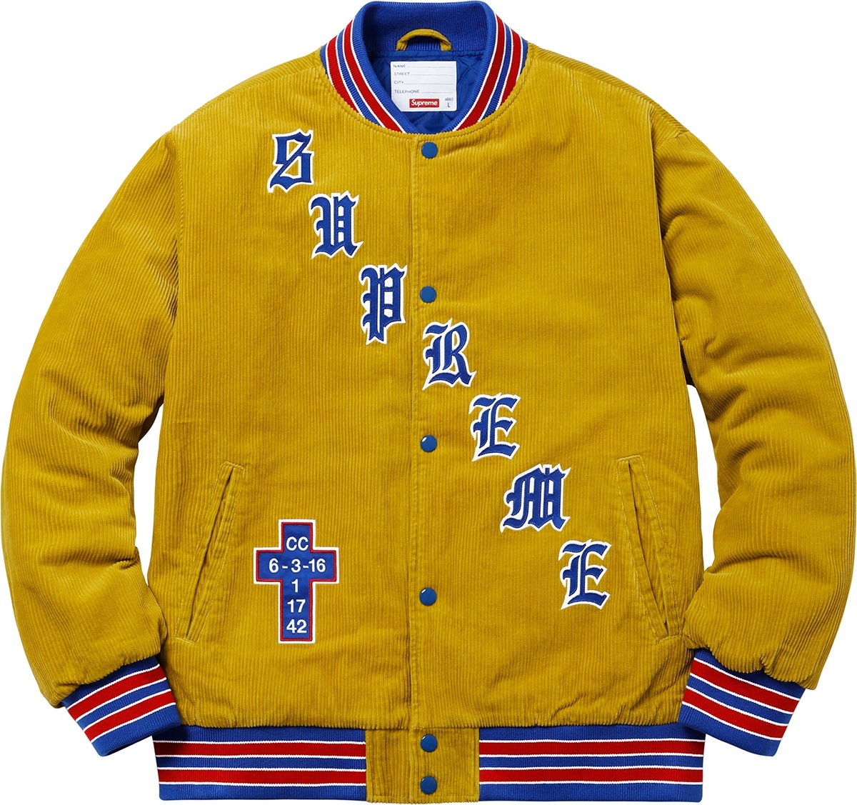 Old English Corduroy Varsity Jacket view 12